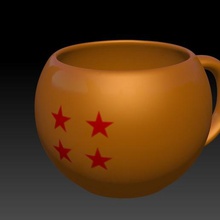 dragon ball cup - tazza art drago palla stelle giappone il cinese anime cucina caffè cioccolato nesquick latte 3d print model - Mito3D