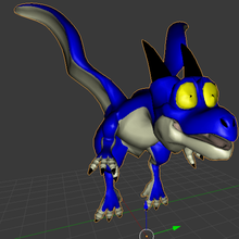 dragon ball dinozor uçan mavi çeşitli kırmızı top ejderha 3d print model - Mito3D