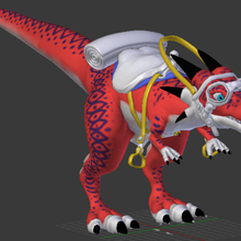dragon ball dinosaurio rojo racer varios colores plusierus la bola dragón 3d print model - Mito3D