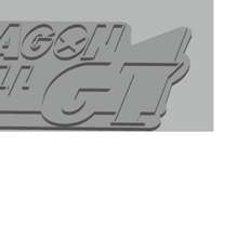 dragon ball gt logotipo original jogo vegeta goku gohan z 3d print model - Mito3D