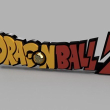 dragon ball logotipo entendo dragonball mangá 3d print model - Mito3D