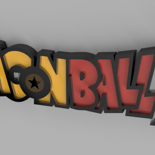 dragon ball logo z 3D print model - Mito3D