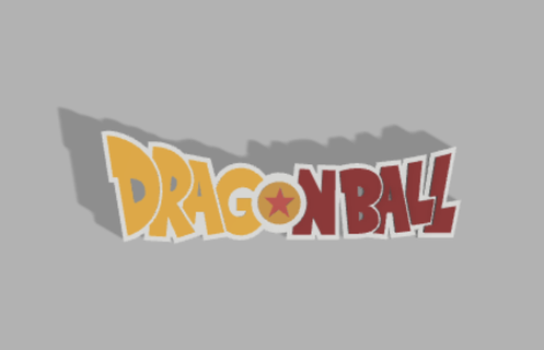 Drago palla logo arte manga anime dragonabll sangoku combattimento animazione 3d print model - Mito3D