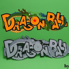 dragon ball logo en 3d divers 3dlite l'anime image lithophania litofania manchon son gokû 3d print model - Mito3D