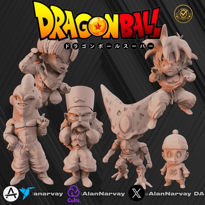 drago palla pacco 6 modelli arte z personaggi tronco majin boo cellula caos l 39 chiamato anime manica stl chibi 3d print model - Mito3D