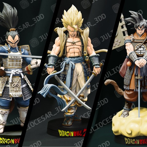 dragon ball shogun - pack 3 kahramanlar sanat oyuncaklar oyunlar karakter marvel batman adam koleksiyon heykel anime picolo süper bill hücre vegeto gogeta vegeta goku top ejderha 3D print model - Mito3D