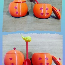 dragon Balle sucre canne usine art camarade Yerbera 3d print model - Mito3D