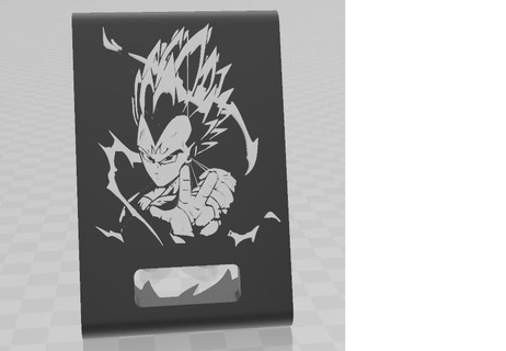 dragon ball z vegeta cell phone holder Tools dragon ball z vegeta cellular porta cell phone holder support  3d print model - Mito3D