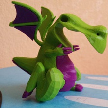dragón bicolor.juego.bicolor.de juguete.animal.la fantasía 3d print model - Mito3D