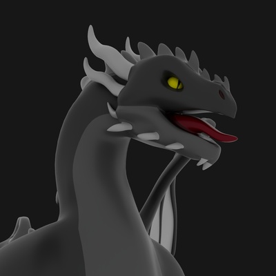 dragon noir art 3d print model - Mito3D