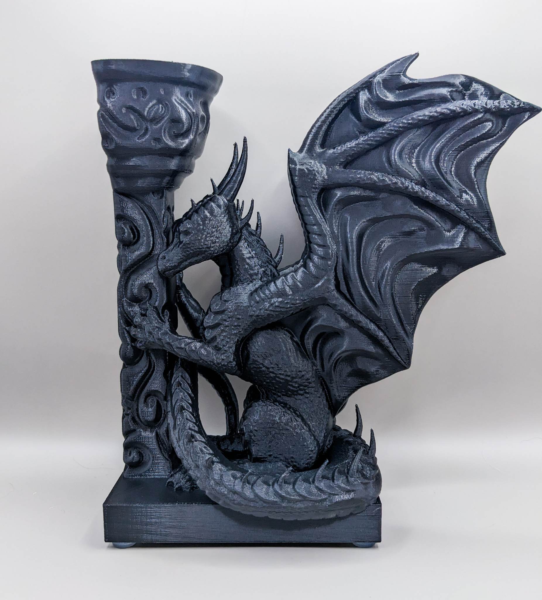 Dragão suportes livros estante decoração fantasia suporte livro lendo 3D print model - Mito3D
