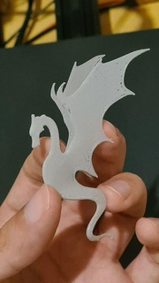 dragon bookmark thin design 3d print model - Mito3D