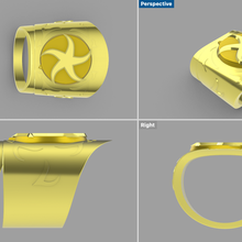 Dragão reforço ouro draconio manopla 3d print model - Mito3D