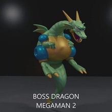 2 ejderha patron megaman oyun oyuncak video oyunu retrogaming heykelcik şekil düşman ejderhalar aksiyon figürü 3d print model - Mito3D