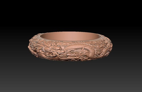 dragon bracelet-dragon ring 3d print model - Mito3D