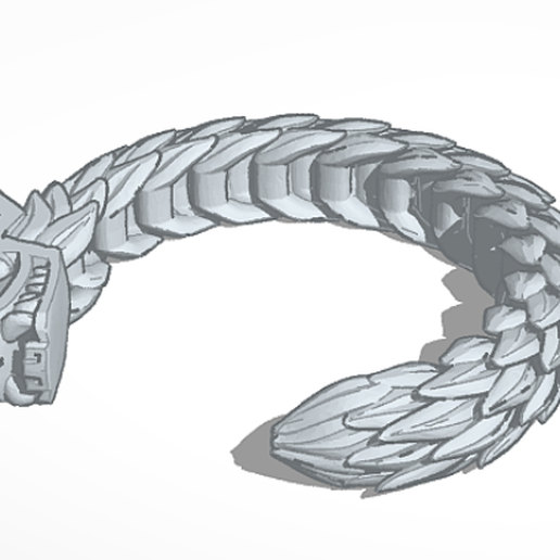 Drago braccialetto moda arte braccio 3D print model - Mito3D