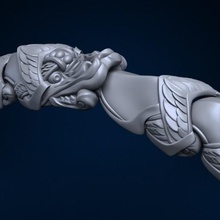 dragon braccialetto gioielli 3dprint drago cncmodel bracciali 3d print model - Mito3D