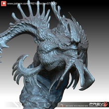 dragon buste art de les dragons la fantaisie jouet sculpture animal 3d print model - Mito3D