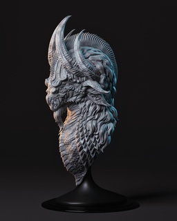 dragon bust 3d print model - Mito3D