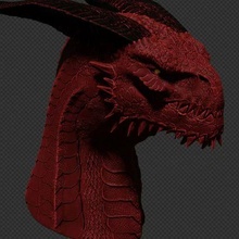 dragon bust 0 art 3d printing figurine sculpt blender monster 3d print model - Mito3D