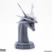 dragon bust 2 3d print model - Mito3D