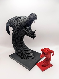 dragon bust decoration headset stand jewelry holder Home decor 3d print model - Mito3D