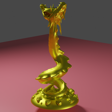 Ejderha şamdan mum Kulp destek dekor masa estetik fantezi 3d print model - Mito3D