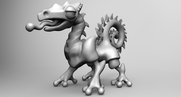 Drago camaleonte giocattolo 3d print model - Mito3D