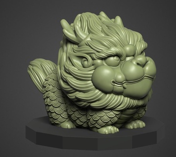 dragon chibi kirin 3d print model - Mito3D