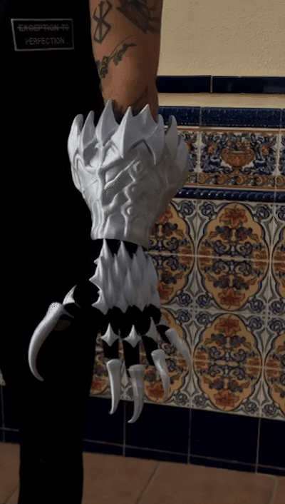 dragão garra pulseira brinquedo mão traje dedos luvas cosplay manopla argolas joalheria medieval 3d print model - Mito3D