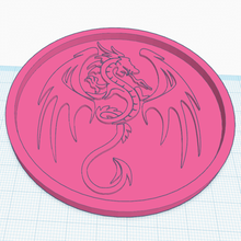 dragon coaster home table 3d print model - Mito3D