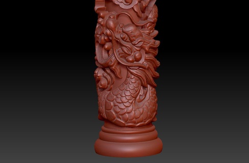 dragon column 1 3d print model - Mito3D