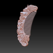 dragon comb art orient traditional china decoration hair relief 3d cnc engraving woodcarving 3d print model - Mito3D