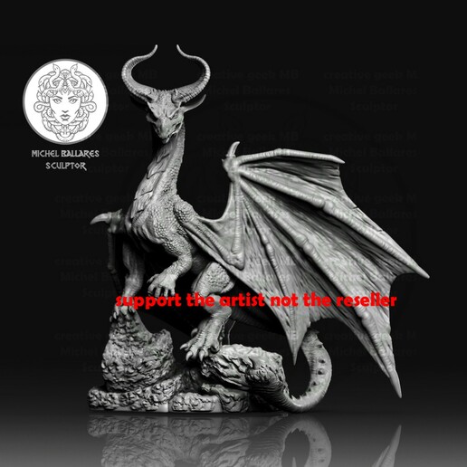 dragon Créatif geek mb créature reptil ancien mythologie 3D print model - Mito3D