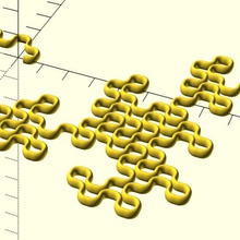 dragon curve 8 various 3d print model - Mito3D