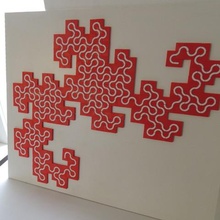 courbe du dragon de la mosaïque art l'école élémentaire fractal makeredchallenge les mathématiques mathproject l'art milieu scolaire vapeur tige tvy 3d print model - Mito3D