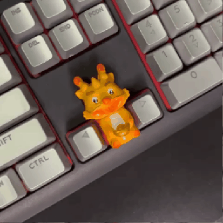 Ejderha Şirin klavye tuşu gadget tuş takımı güzel komik değiştirmek buton kök mx Kiraz bilgisayar anahtar 3d print model - Mito3D