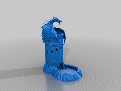 dragon dice tower Game dungeons and dragons games 3d print model - Mito3D