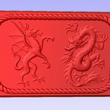 dragon duel.varios.3d.stl.el alivio.bas 3d print model - Mito3D