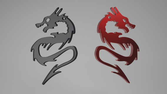 dragon earings aesthetic 3d print model - Mito3D