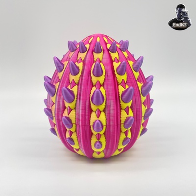 dragon egg no6 art dragons fantasy mystical mythic mystic container box containers boxes home homedecor decoration dragonegg multicolor ams bambu lab 3d print model - Mito3D