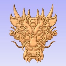 dragon face various head cnc relief 3d 3d print model - Mito3D