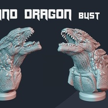 dragon fantasy bust creature beast 3d print model - Mito3D