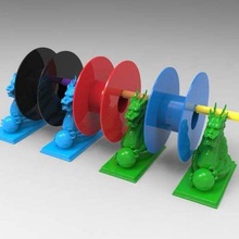 dragon filament holder filamentchallenge spool 3d_printer_accessories 3d print model - Mito3D