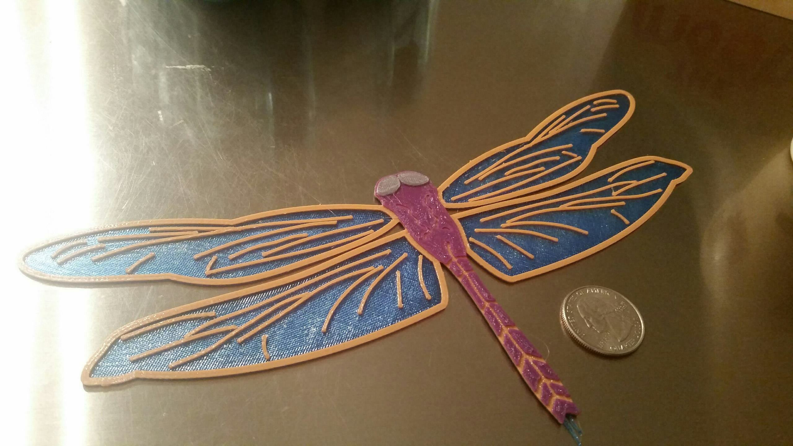 continuar volar libélula 3D print model - Mito3D
