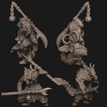 dragon folk Kunst rpg Ungeheuer Tier der Miniatur minis monster Kreatur zodiac Hase bunny tabletop hobby 3d print model - Mito3D