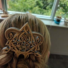 Drachen Haarnadel Mode keltisch Knoten Haar Haarstocher Haarteil Laserschnitt Laser Cutter Wikinger Zubehör 3d print model - Mito3D