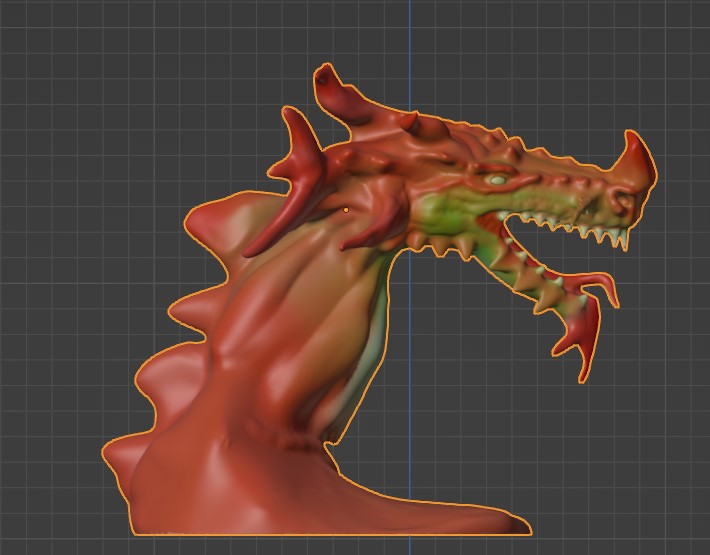 dragon head miniature fantasy art 3D print model - Mito3D