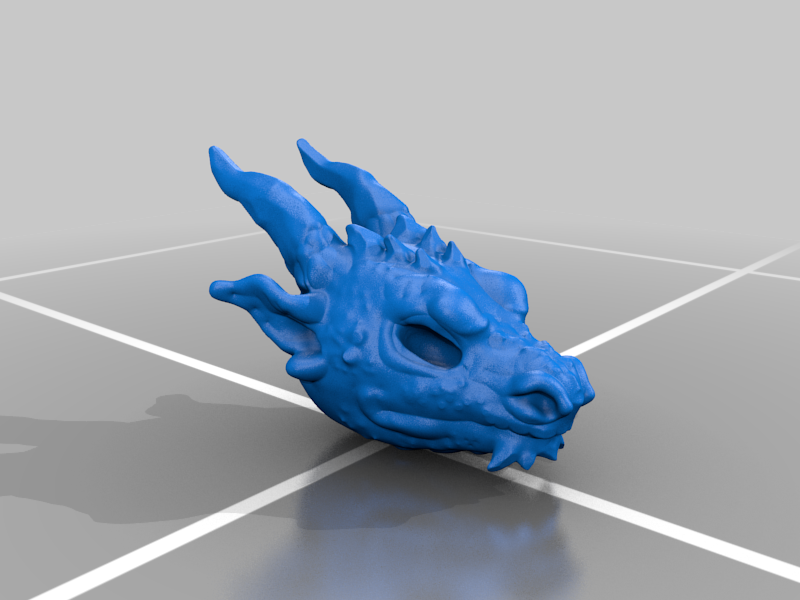 Ejderha baş Sanat 3D print model - Mito3D