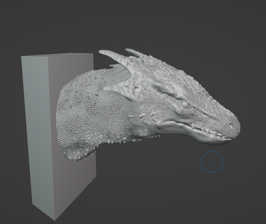 dragon tête 3d print model - Mito3D